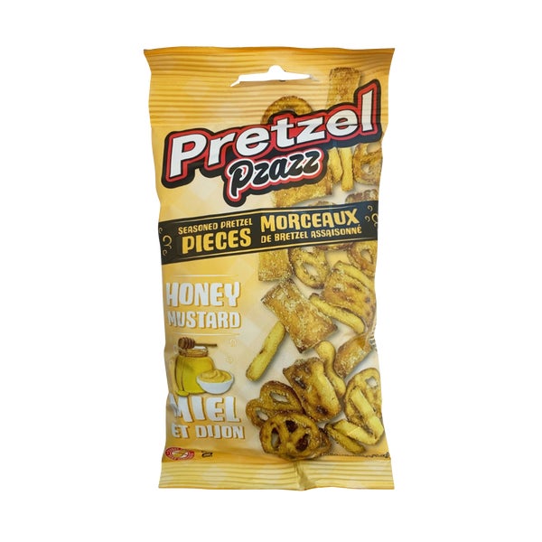 Honey Mustard - 48 × 56 g - Pretzel Pzazz - Canadian Distribution