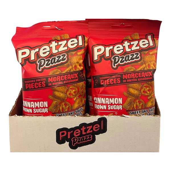 Cinnamon and Brown Sugar - 48 × 56 g - Pretzel Pzazz - Canadian Distribution