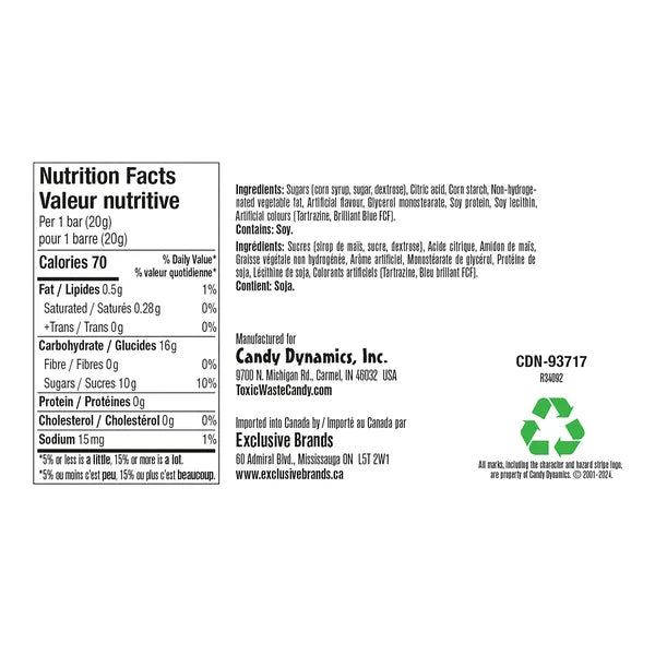 Moutarde à la pomme verte - 192 × 20 g - Slime Licker - Distribution canadienne - Livraison gratuite au Canada pour les commandes de plus de 199 $ CA