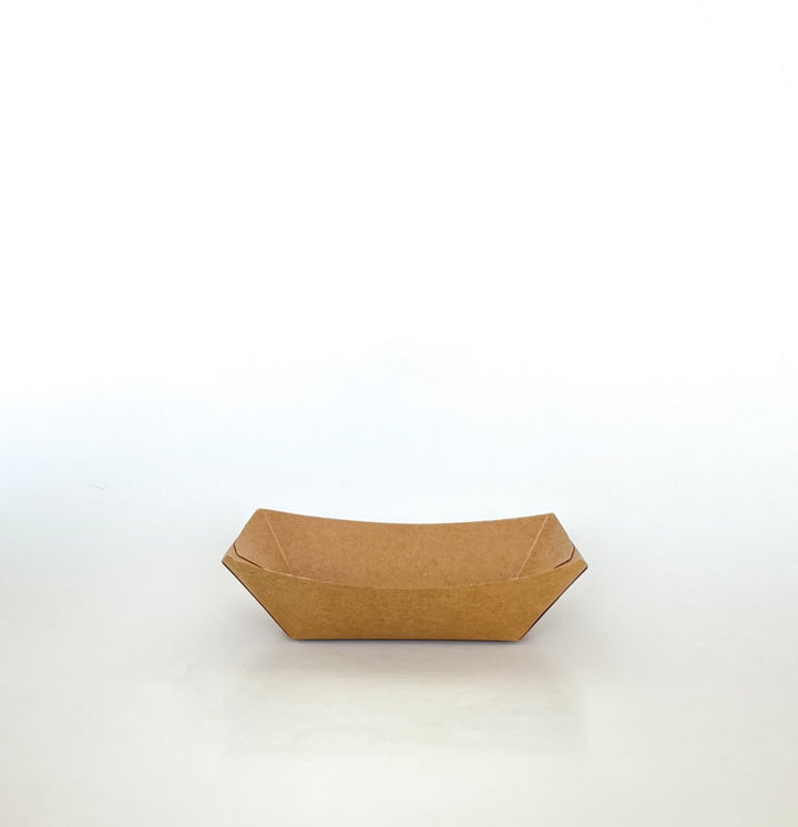 Kraft Boat Food Tray PLA Lined (4/250) - 6/8 oz - 1/3/5 lb - 1000cs - Disposable Take Away Food Packaging - Canadian Distribution