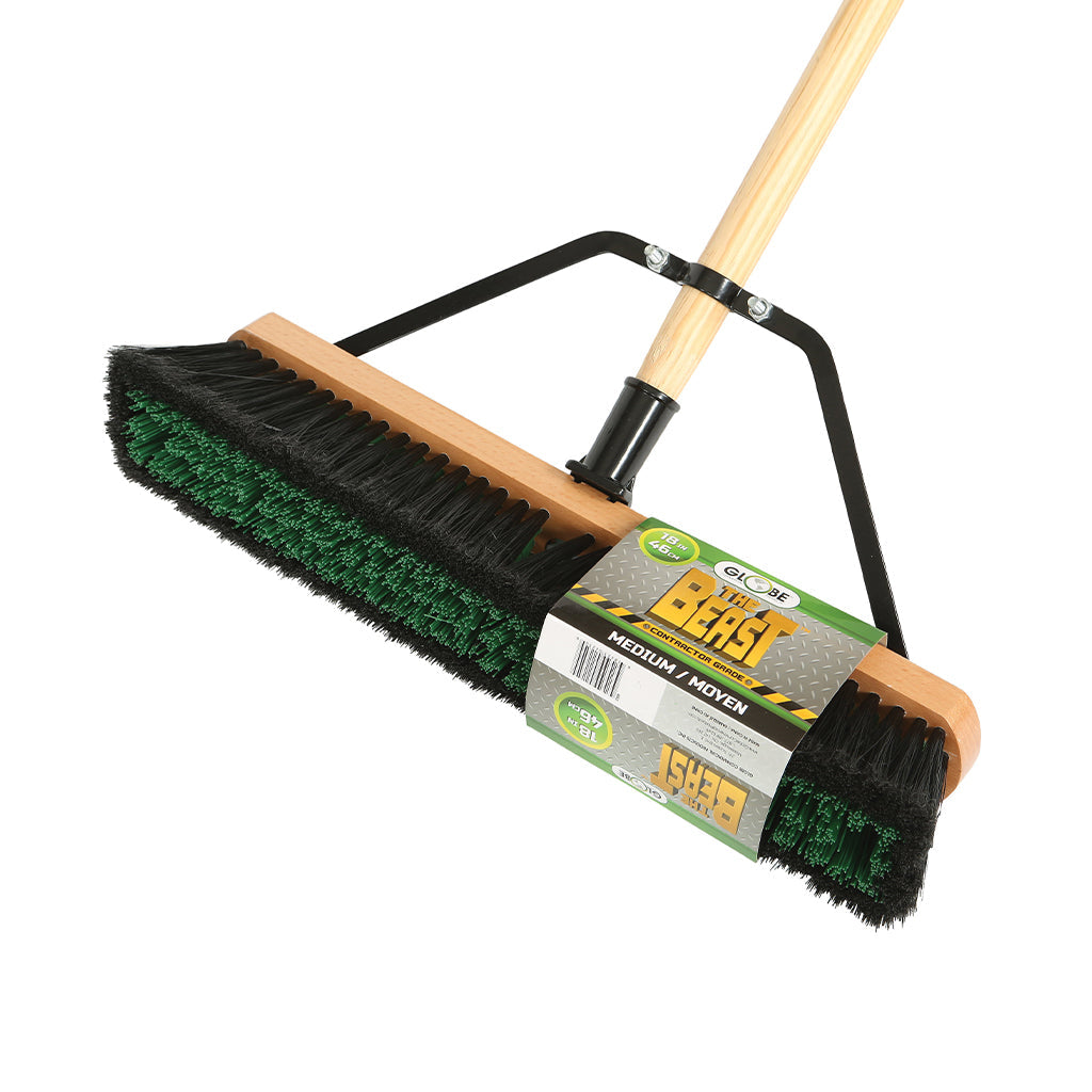 The Beast™ Assembled Wood Block Contractor Push Brooms - Sold By The Case