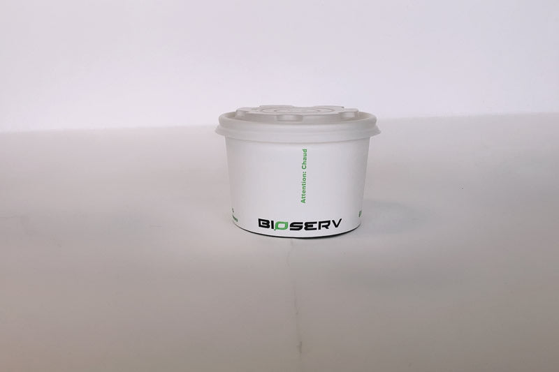 6-8 oz. Small Soup Cup Lid PLA 1000cs BPI - Disposable Take Away Food Packaging - Canadian Distribution