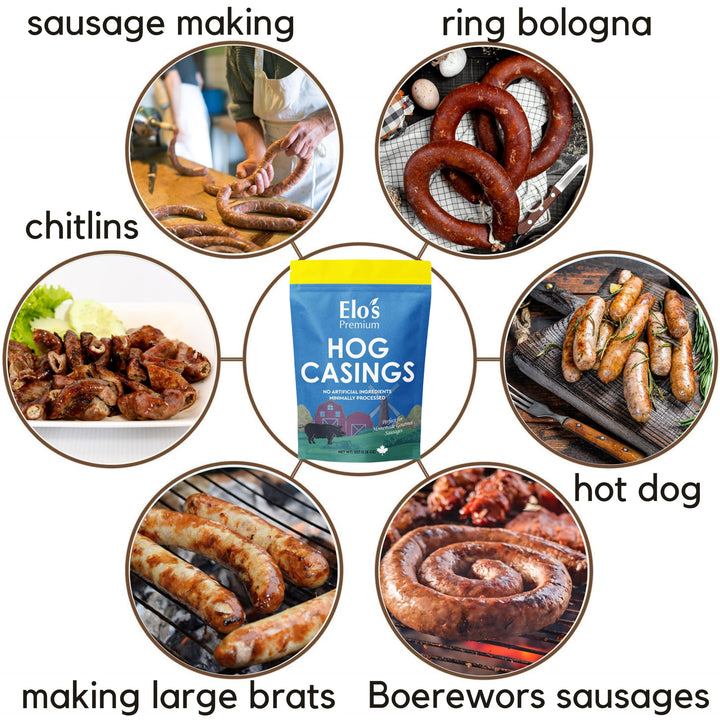 Elo’s Premium – Natural Hog Casing – Standard – 227g – Made in Canada
