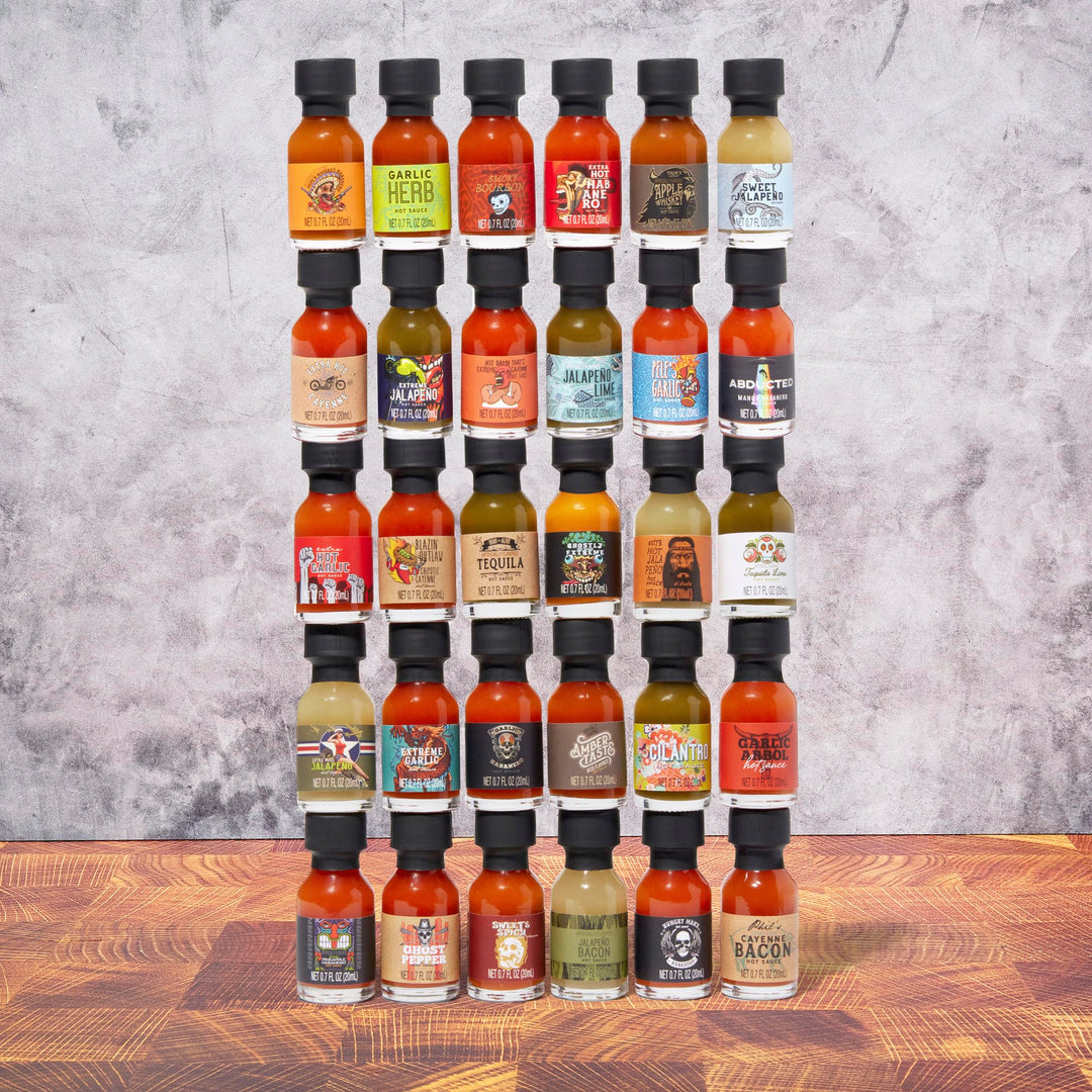 Thoughtfully Gifts - Master Hot Sauce Collection - 30 Bottle Gift Set