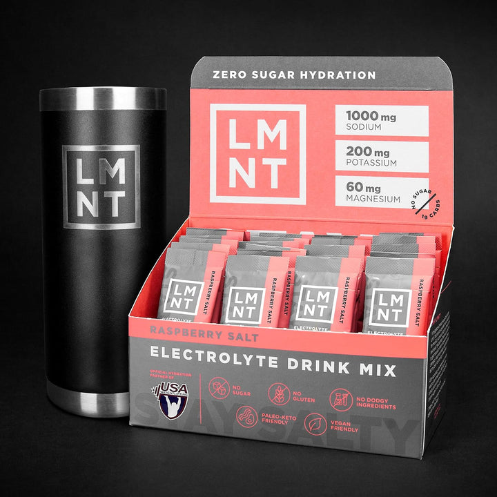 LMNT – Electrolytes – Raspberry Salt – 30 Pack