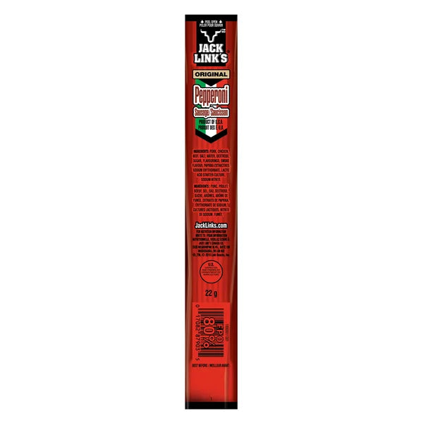 Bâtonnets de pepperoni originaux - 80 × 22 g - Jack Link's - Distribution canadienne - Livraison gratuite au Canada pour les commandes de plus de 199 $ CA