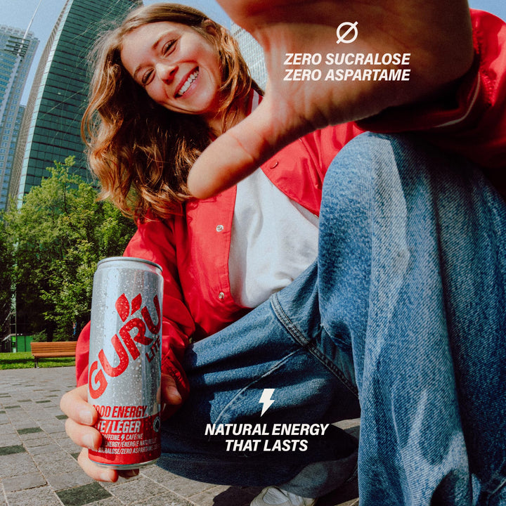 GURU – Organic Energy Drinks – Variety Pack – 24 × 355 ml – 140mg Caffeine