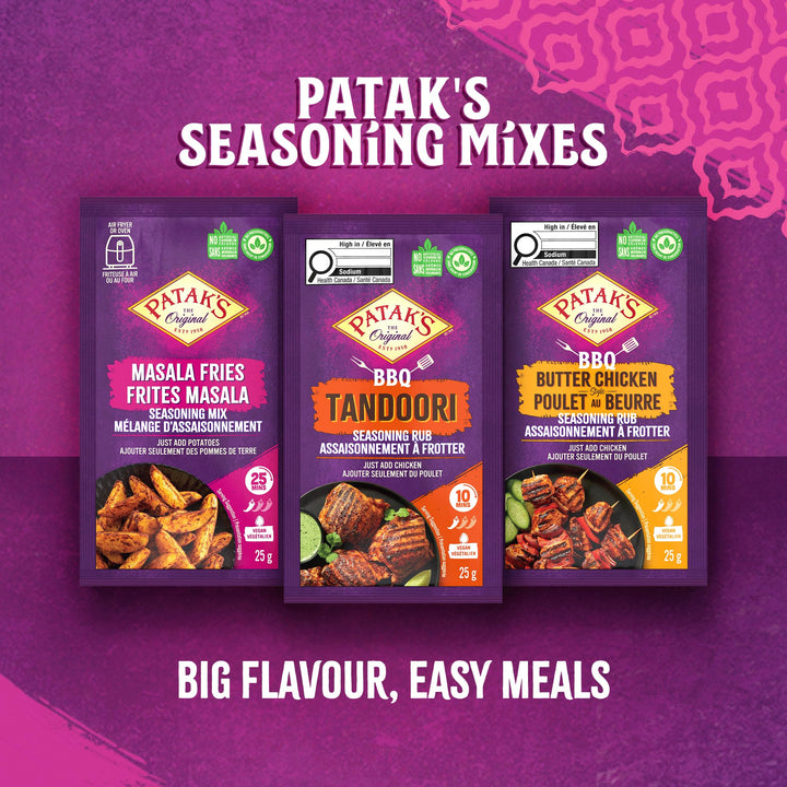 Patak’s Masala Fries Seasoning Mix – Authentic Indian Spice Blend, Perfect for Air Fryer or Oven, 25g (Pack of 18)