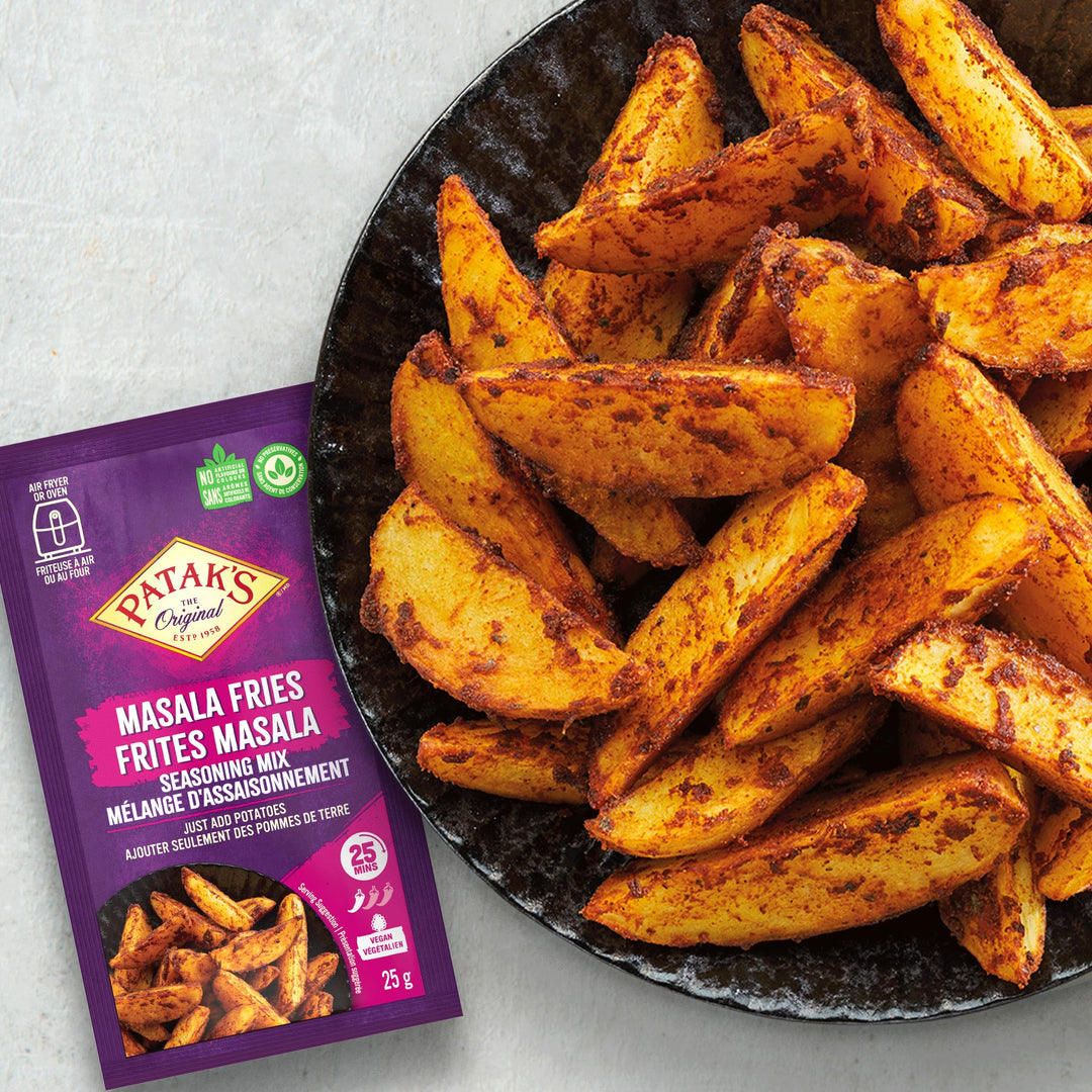 Patak’s Masala Fries Seasoning Mix – Authentic Indian Spice Blend, Perfect for Air Fryer or Oven, 25g (Pack of 18)