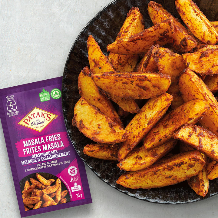 Patak’s Masala Fries Seasoning Mix – Authentic Indian Spice Blend, Perfect for Air Fryer or Oven, 25g (Pack of 18)