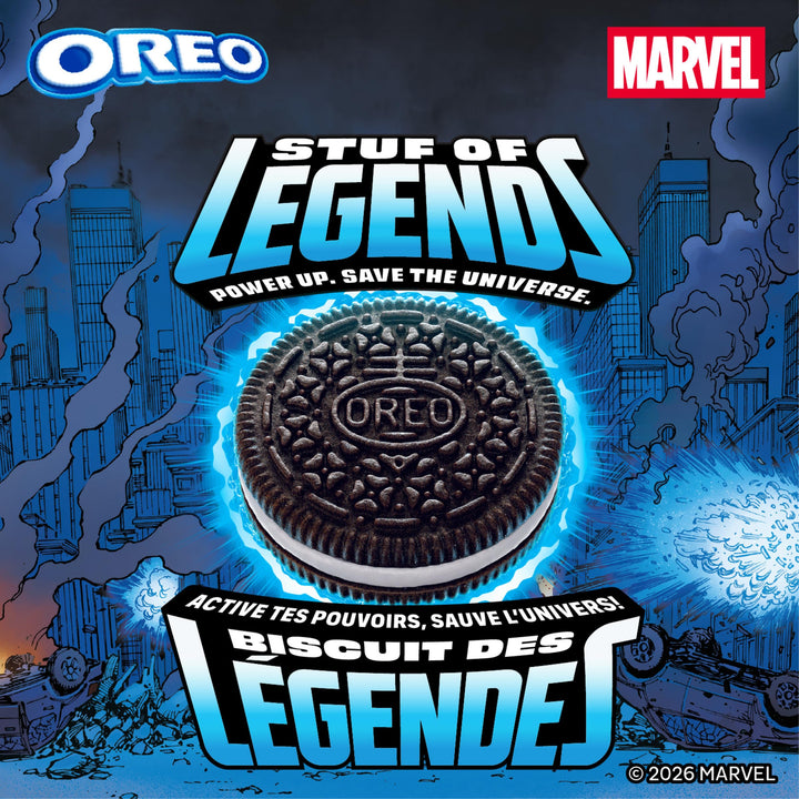 Marvel Oreo Stuf of Legends Colour-Changing Creme Cookies, 2 x 303g Limited Edition - Canadian Distribution - Ships Free Within Canada on Orders Above CAD $199