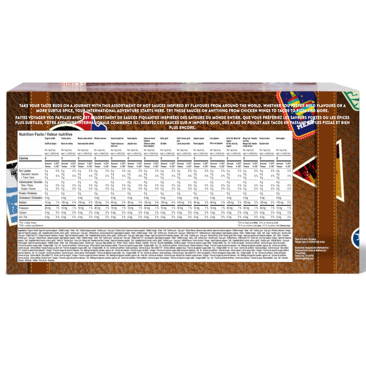 Thoughtfully – Hot Sauce Gift Set – World Traveler – 15 Pack – Global Flavours