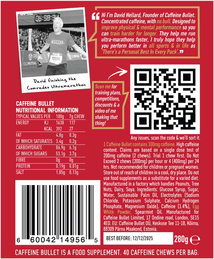 Caffeine Bullet – Energy Chews – Mint – 40 Count – 100mg Caffeine Each