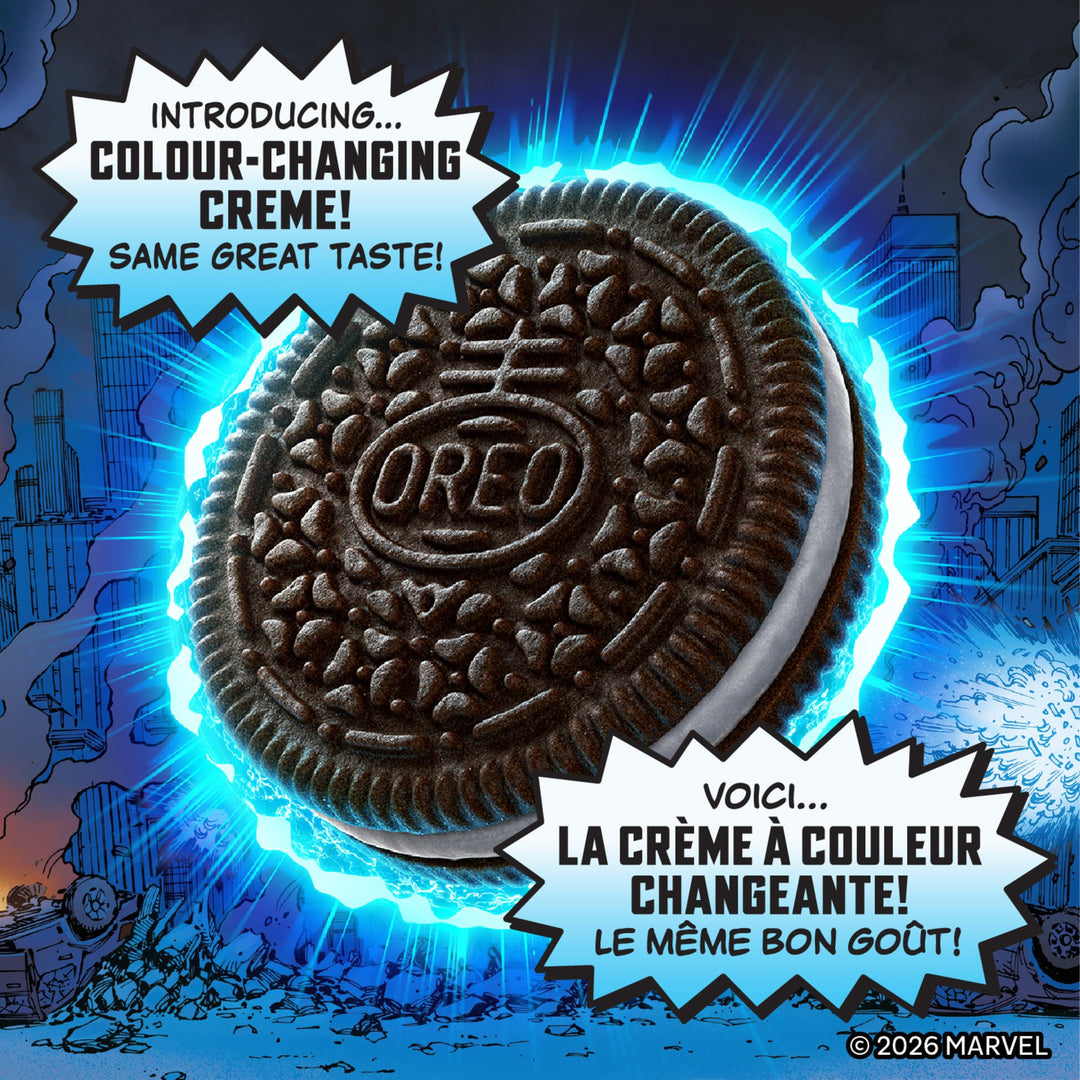 Marvel Oreo Stuf of Legends Colour-Changing Creme Cookies, 2 x 303g Limited Edition - Canadian Distribution - Ships Free Within Canada on Orders Above CAD $199