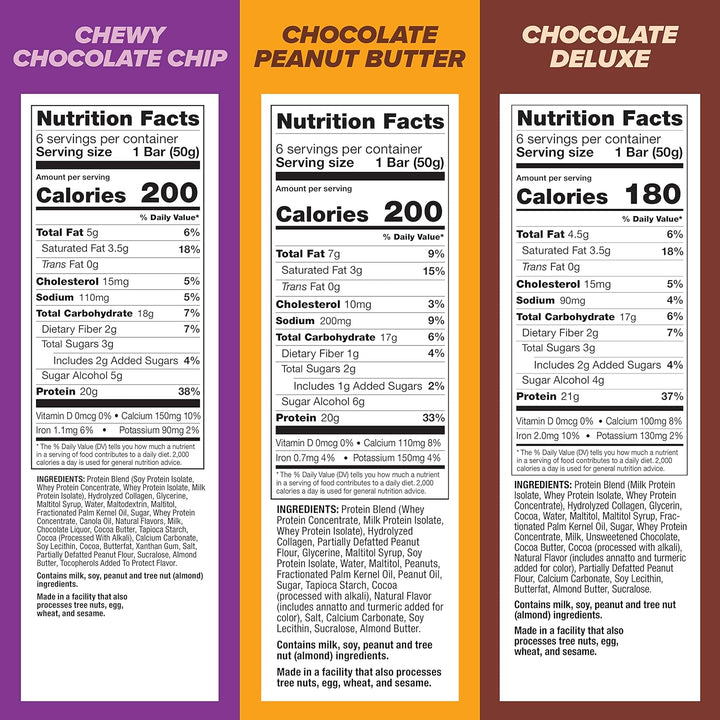 Pure Protein – Protein Bar Variety Pack – 18 Count