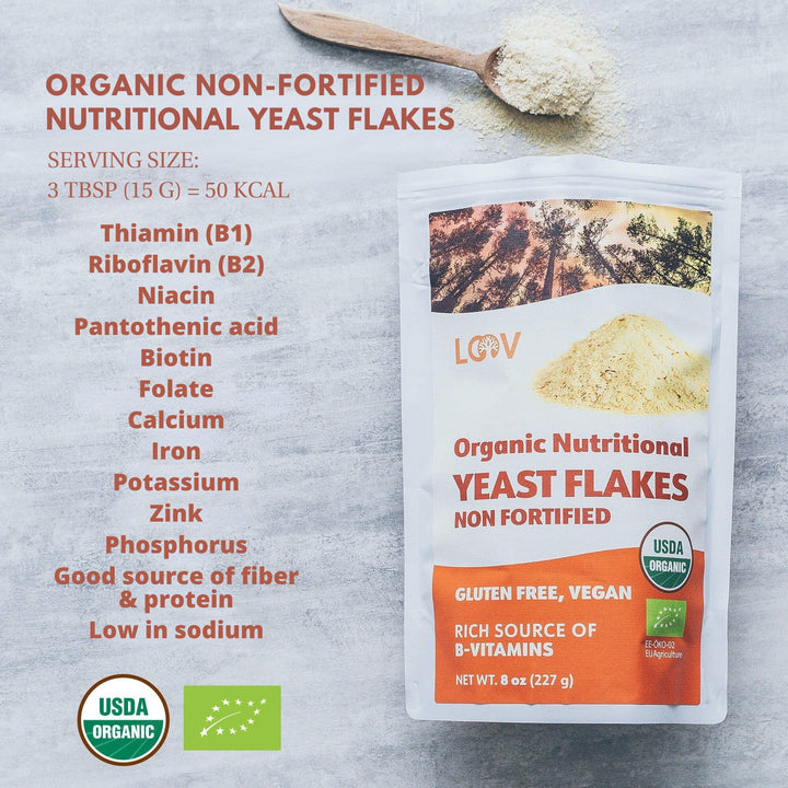 LOOV – Organic Nutritional Yeast Flakes – Unfortified – 227g