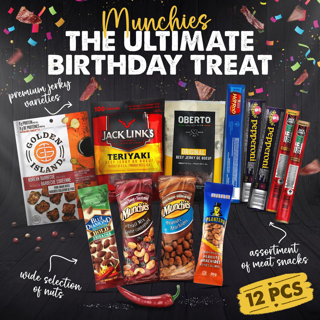 Carnivore – Beef Jerky Birthday Box – Assorted Meat Snacks – Gift set