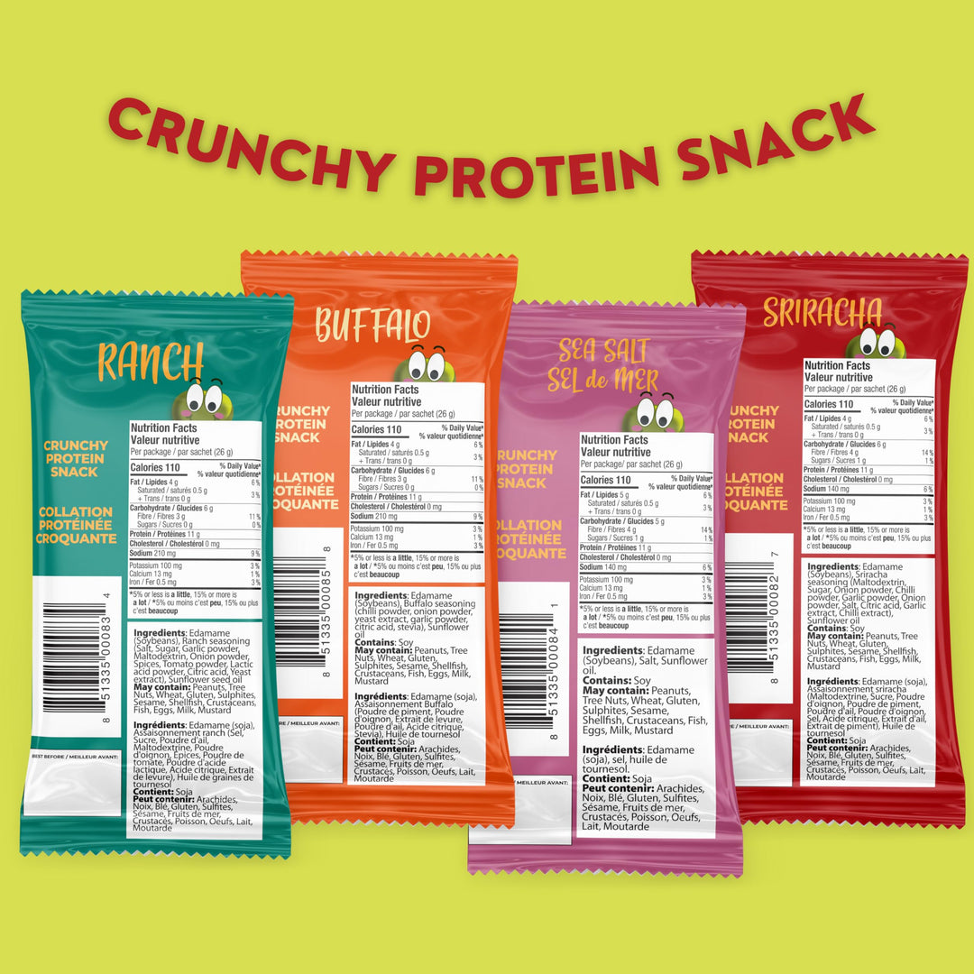 Best Bean Co. – Roasted Edamame Snack – Variety Pack – 24 Bags