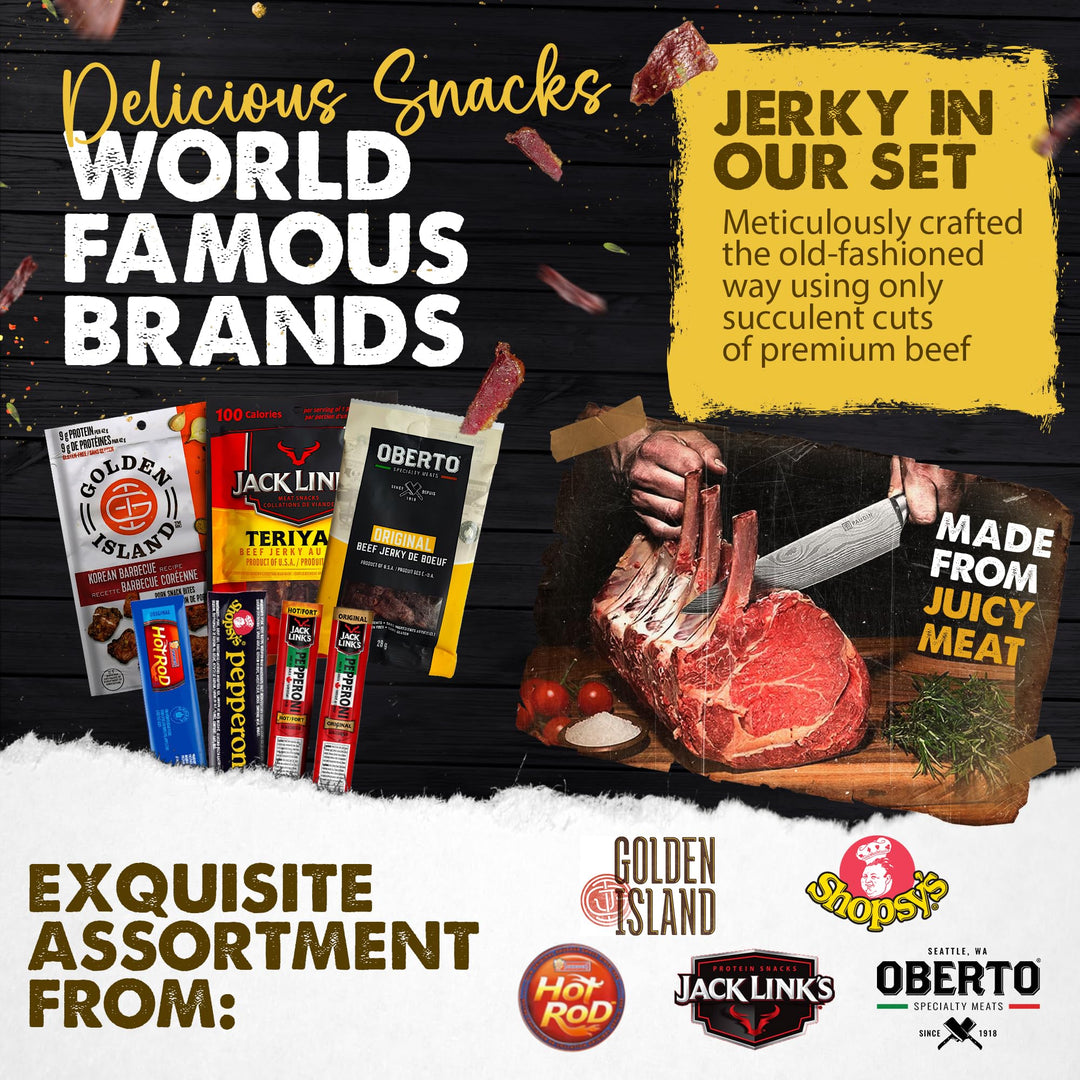 Beef Jerky & Meat Snack Box - Gift for Adults - Jack Links & More