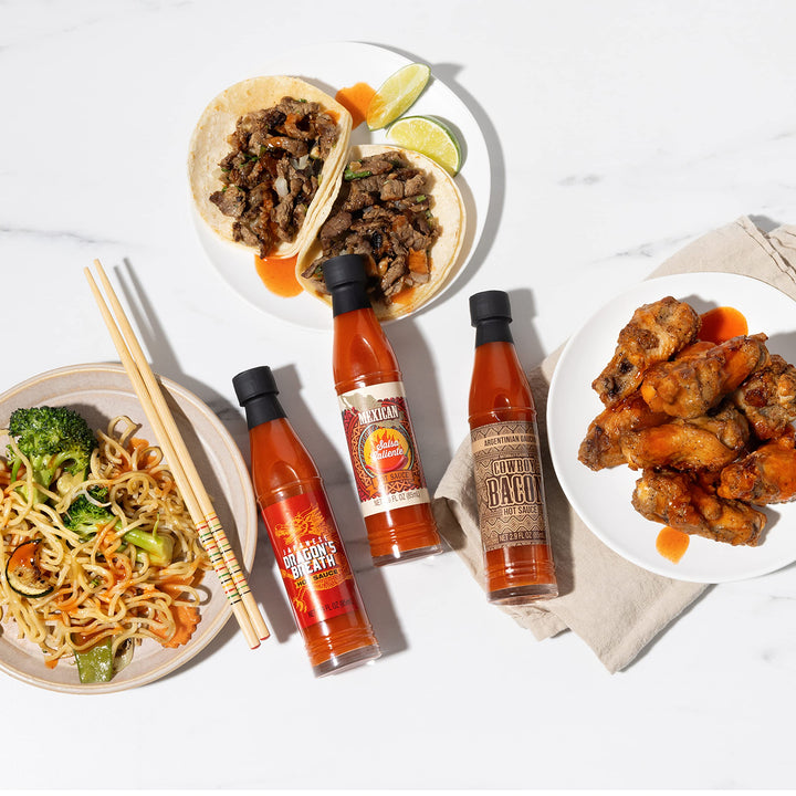 Thoughtfully – Hot Sauce Gift Set – World Traveler – 15 Pack – Global Flavours