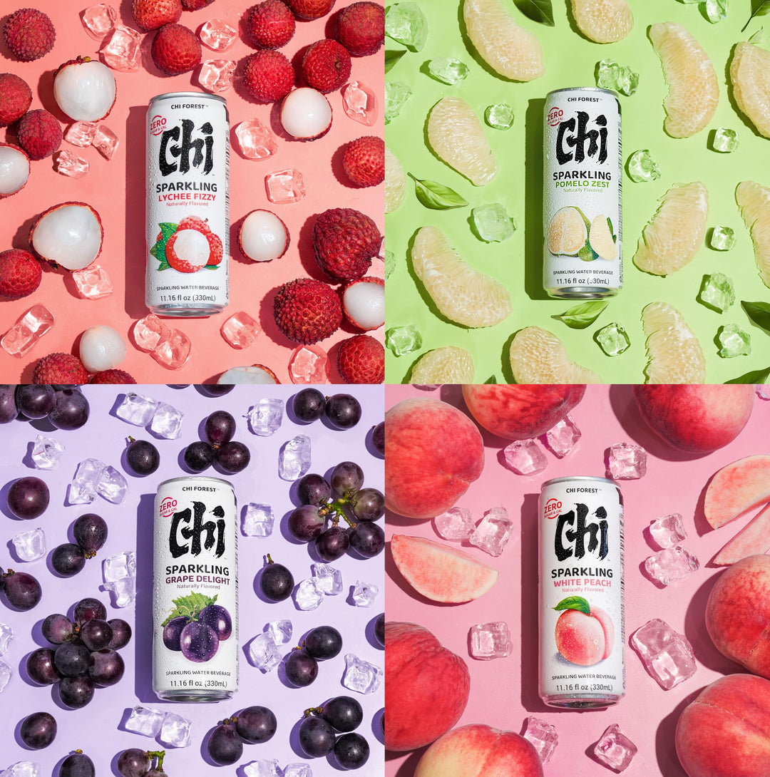 CHI FOREST – Sparkling Water – 4 Flavours – 24 Pack – Zero sugar