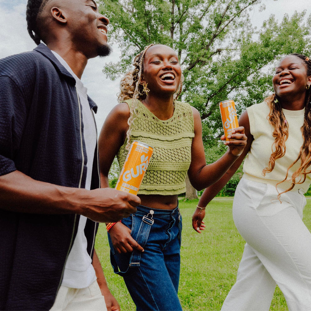 GURU – Organic Energy Drink – Tropical Punch – 24 × 355mL – Plant based caffeine