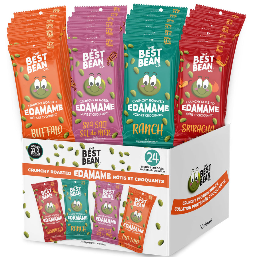 Best Bean Co. – Roasted Edamame Snack – Variety Pack – 24 Bags