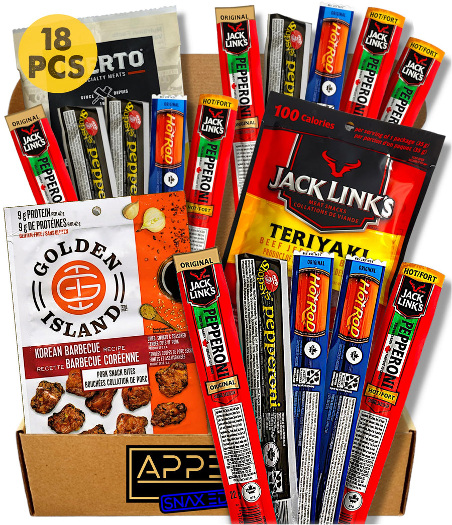 Beef Jerky & Meat Snack Box - Gift for Adults - Jack Links & More