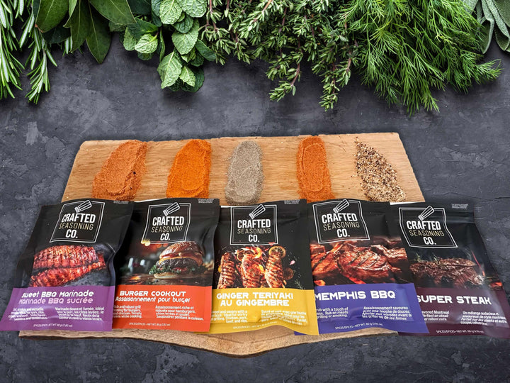 Crafted Seasoning Co. – BBQ Rubs & Spices Gift Box – 5 Pack