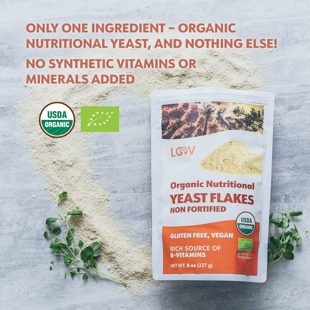 LOOV – Organic Nutritional Yeast Flakes – Unfortified – 227g