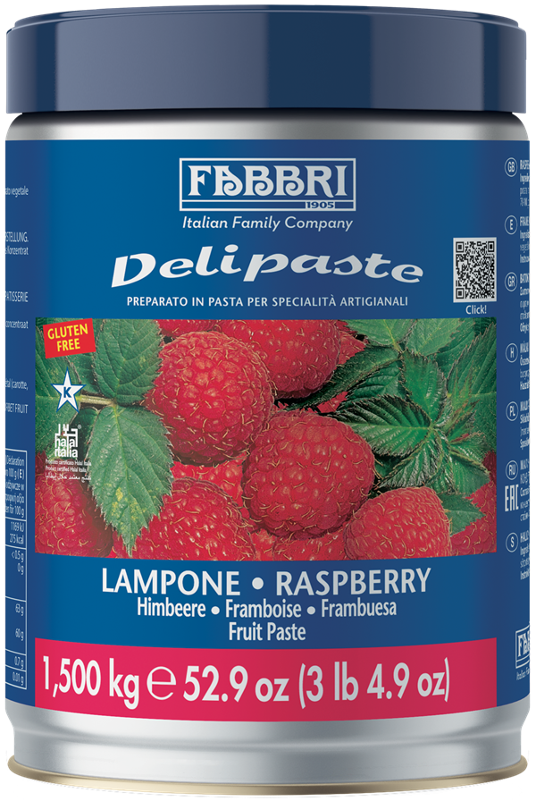 Fabbri Raspberry - DELIPASTE (COMPOUND PASTES) - 8 x 1.5KG Tin - Fabbri Canada