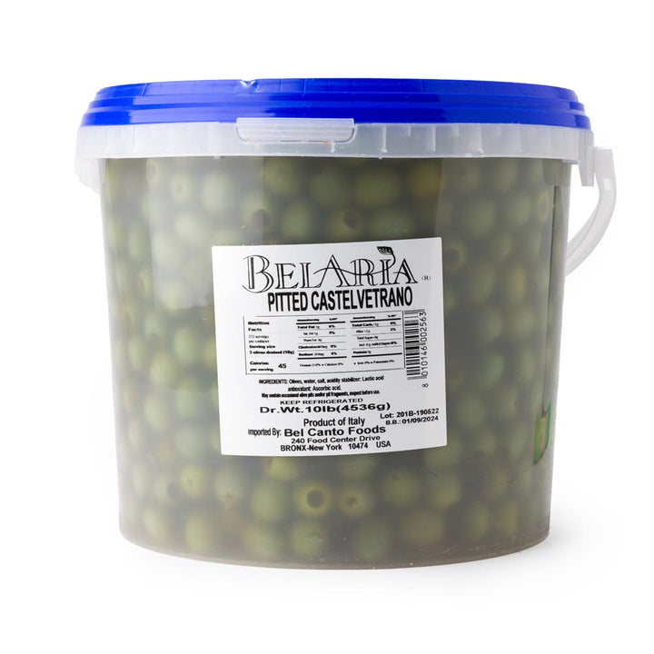 Pitted Castelvetrano Olives - 1 x 10 lb Piece - CW Canada - Canadian Distribution