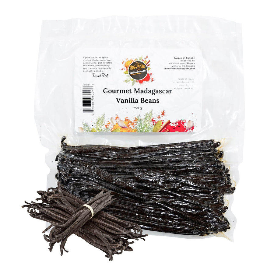 Madagascar Gourmet Vanilla Beans | 1 x 250 g | Baking Mixes and Ingredients | Canadian Distribution