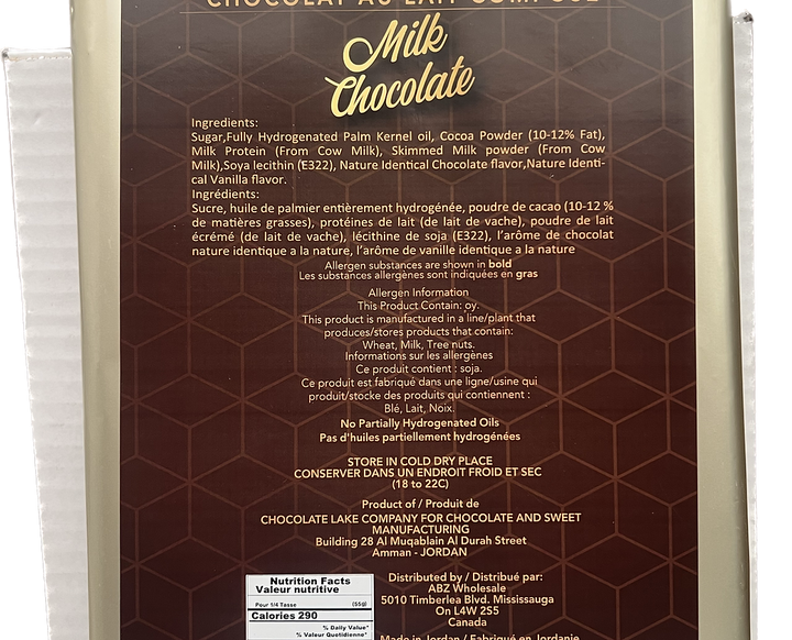 Milk Chocolate Block 2.5 Kg