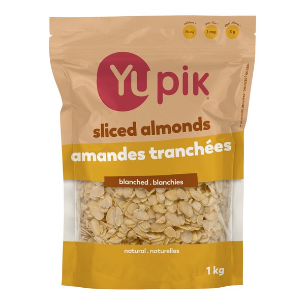 Sliced Almonds - 4 x 1 kg - Yupik - Canadian Distribution - Ships Free Within Canada on Orders Above CAD $199