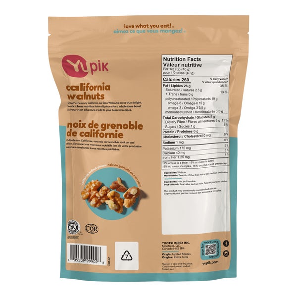 Half and Full Walnuts Pieces - 4 x 2 kg - Yupik - Canadian Distribution - Ships Free Within Canada on Orders Above CAD $199