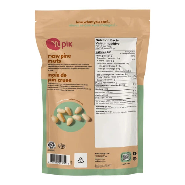 Pine Nuts - 4 x 1 kg - Yupik - Canadian Distribution - Ships Free Within Canada on Orders Above CAD $199