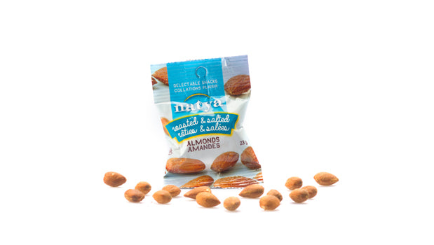 S-Natya Roasted Salted Almonds (18 X 23G) - 18 X 23G Unit - Canadian Distribution - Ships Free Within Canada on Orders Above CAD $199
