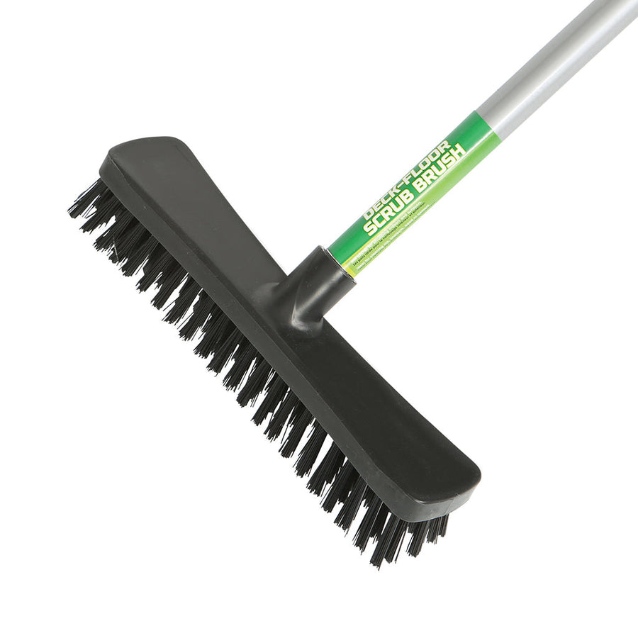 Floor And Deck Scrub Brushes With Metal Handle
