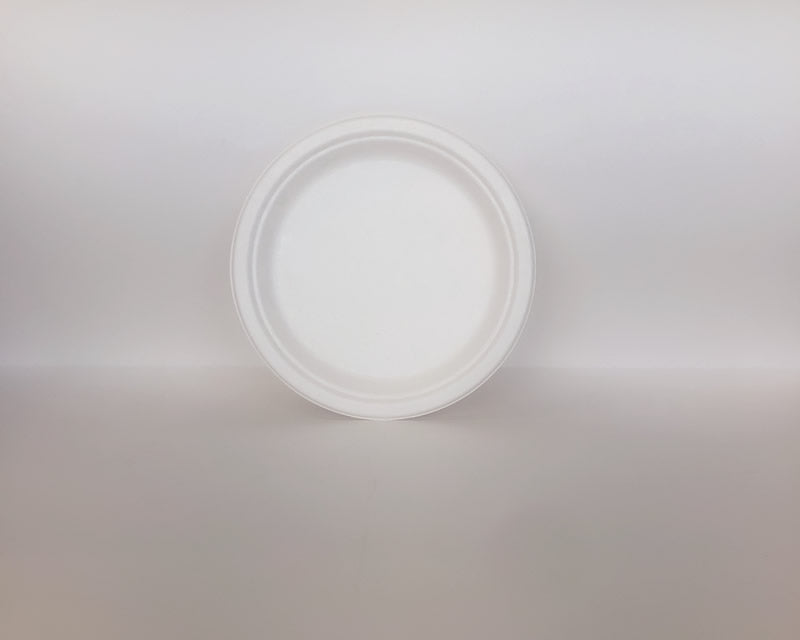 Sugarcane Plate - 6/7/9/10 inch - 1000cs BPI - Disposable Take Away Food Packaging - Canadian Distribution