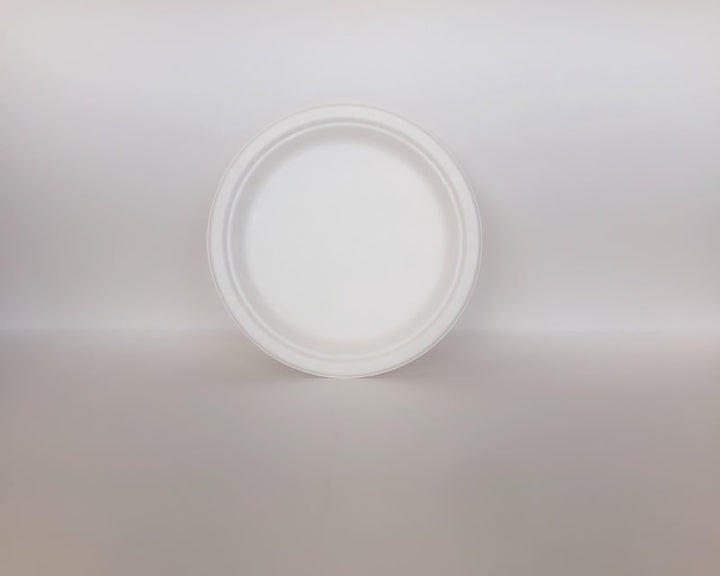 Sugarcane Plate - 6/7/9/10 inch - 1000cs BPI - Disposable Take Away Food Packaging - Canadian Distribution