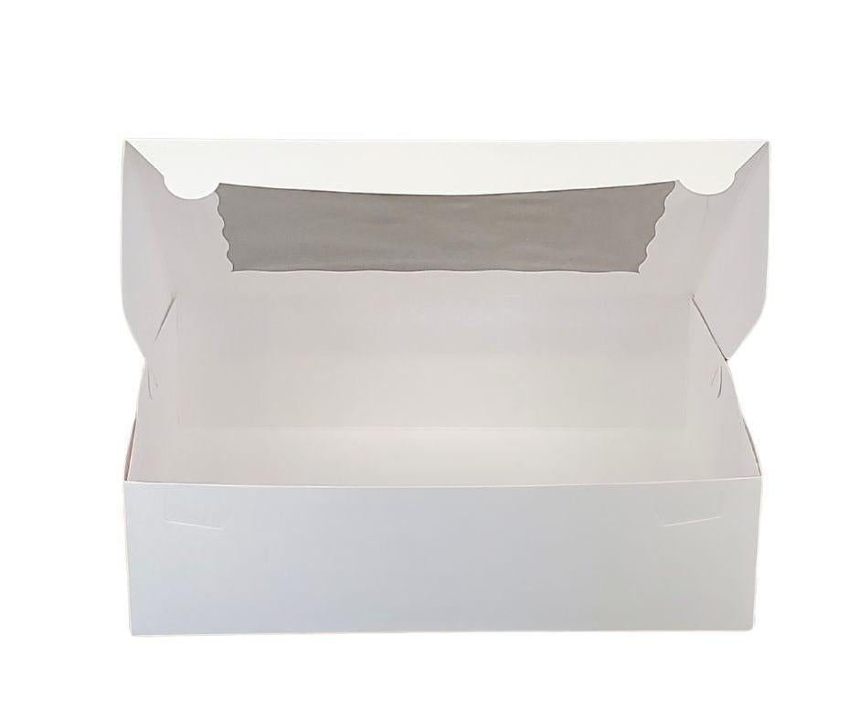 EB - 14 x 10 x 4 - Boîte à cupcakes avec fenêtre - Blanche - 5284A