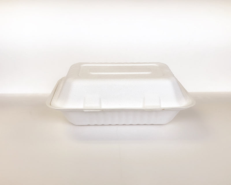 9" x 6"x 3" Sugarcane Clamshell 250cs BPI