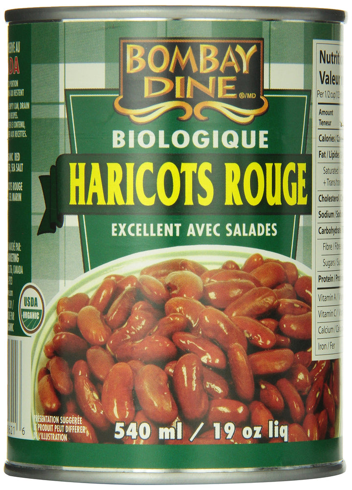BombayBreeze Organic Kidney Beans, 2 x 18.26 oz - Canadian Distribution - Ships Free Within Canada on Orders Above CAD $199