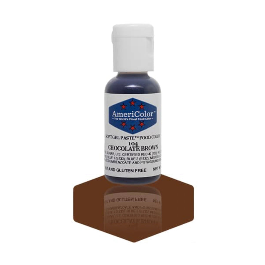 AMERICOLOR Chocolate Brown – Soft Gel Paste Food Colours, 0.75oz - Canadian Distribution - Ships Free Within Canada on Orders Above CAD $199