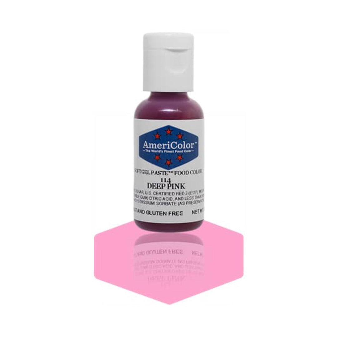 AMERICOLOR Deep Pink – Soft Gel Paste Food Colours, 0.75oz - Canadian Distribution - Ships Free Within Canada on Orders Above CAD $199