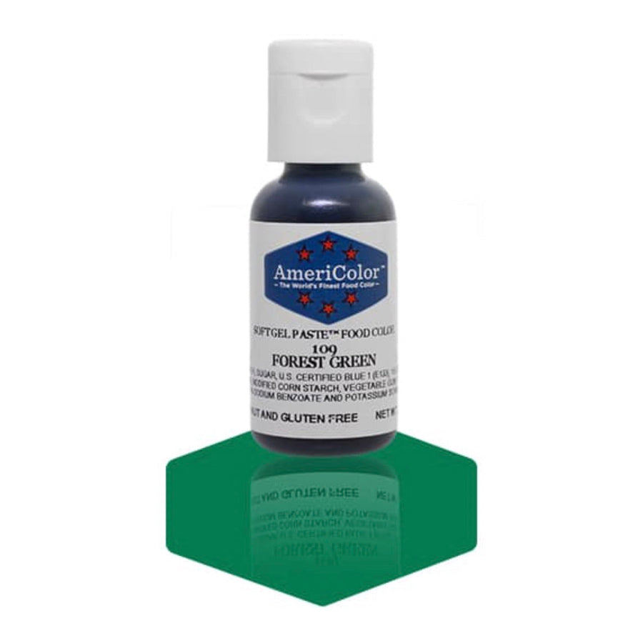 AMERICOLOR Forest Green – Soft Gel Paste Food Colours, 0.75oz - Canadian Distribution - Ships Free Within Canada on Orders Above CAD $199