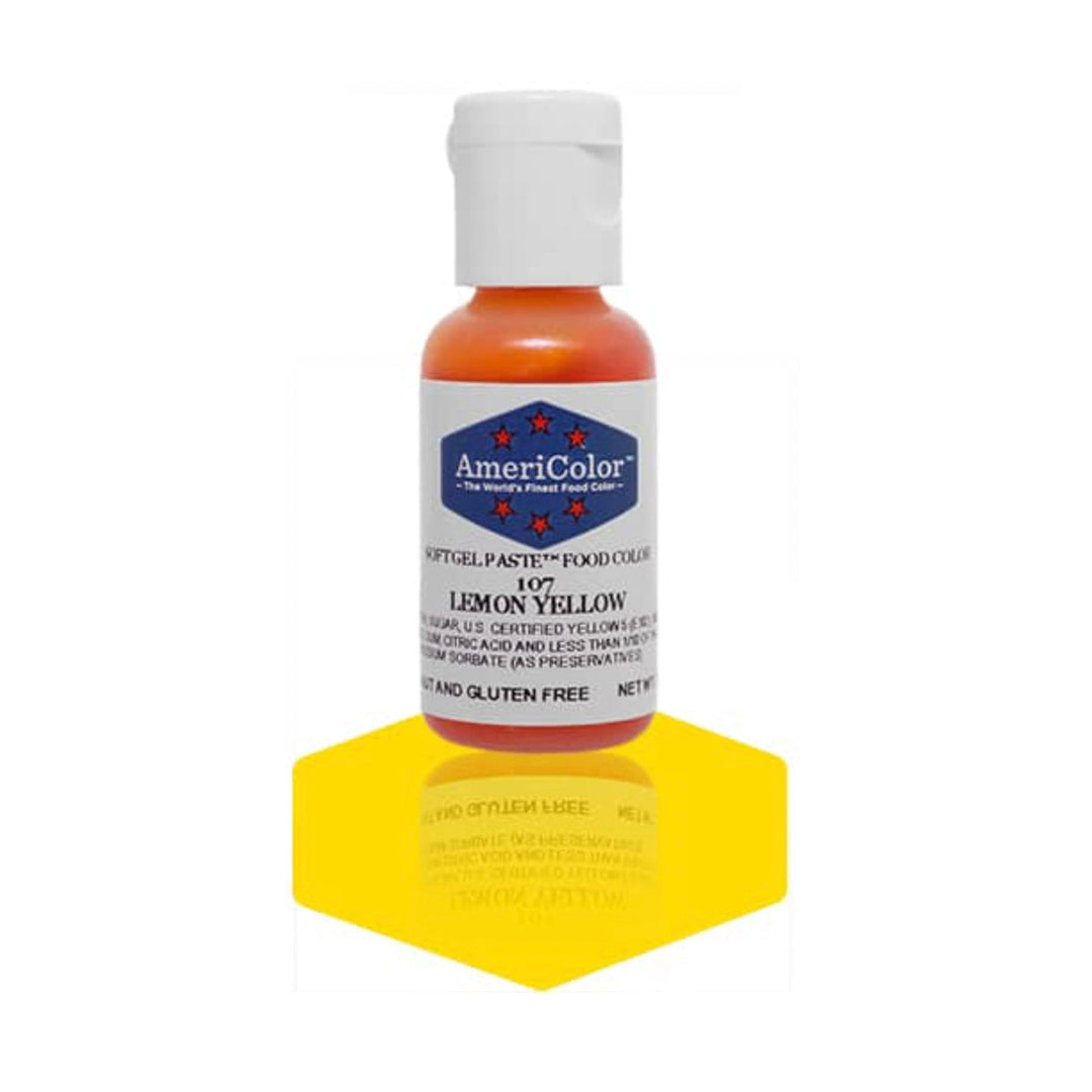 AMERICOLOR Lemon Yellow – Soft Gel Paste Food Colours, 0.75oz - Canadian Distribution - Ships Free Within Canada on Orders Above CAD $199