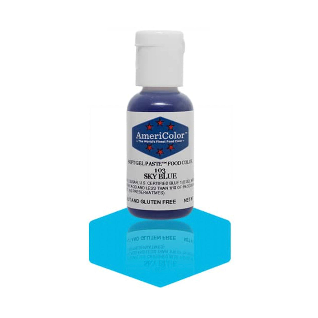 AMERICOLOR Sky Blue – Soft Gel Paste Food Colours, 0.75oz - Canadian Distribution - Ships Free Within Canada on Orders Above CAD $199