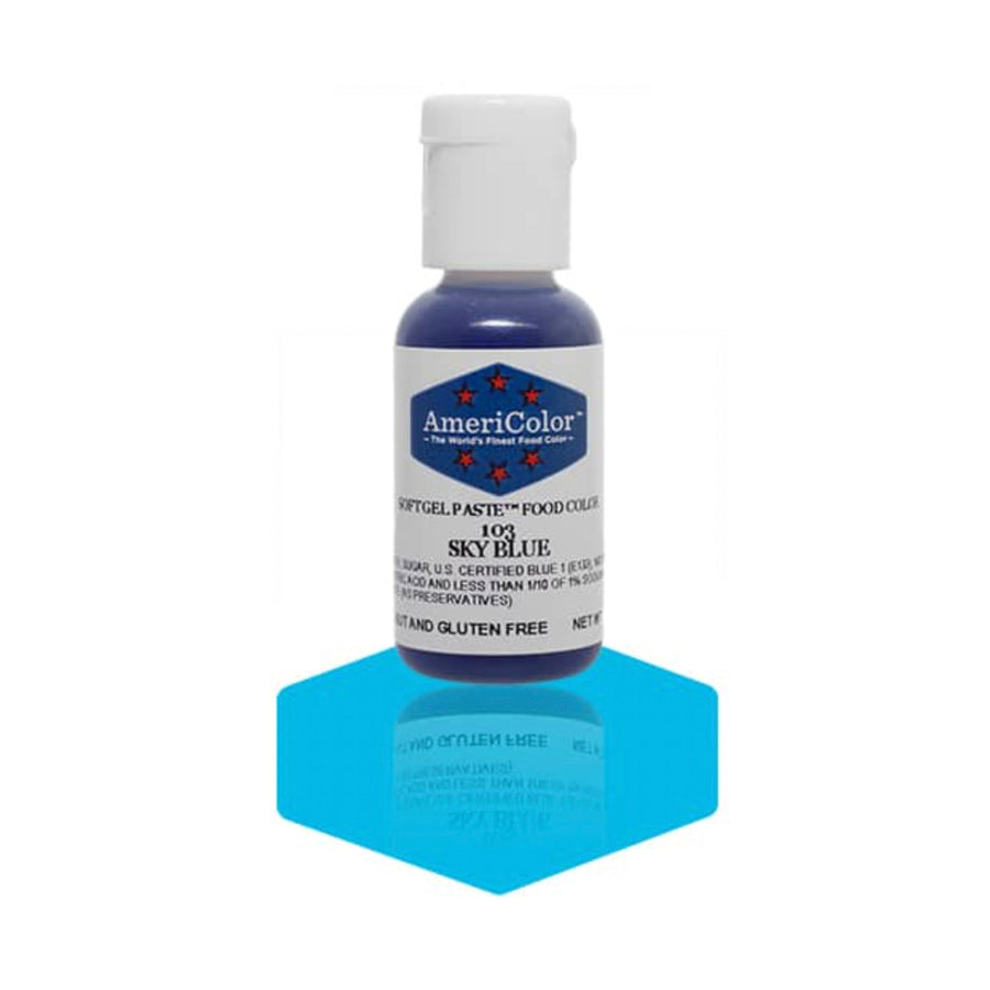 AMERICOLOR Sky Blue – Soft Gel Paste Food Colours, 0.75oz - Canadian Distribution - Ships Free Within Canada on Orders Above CAD $199